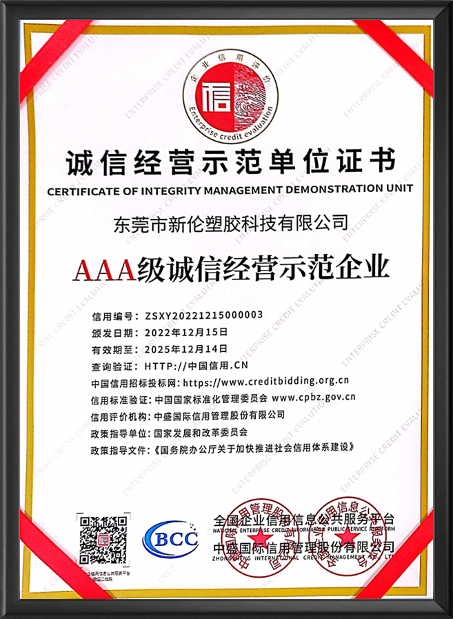 AAA级诚信经营示范...